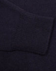 Dark Navy Tobermorey 4ply V-Neck Cashmere Sweater Robert Old