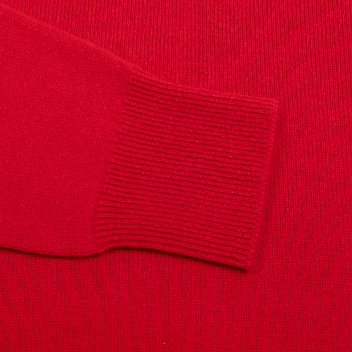 Ruby Red Tobermorey 4ply V-Neck Cashmere Sweater Robert Old