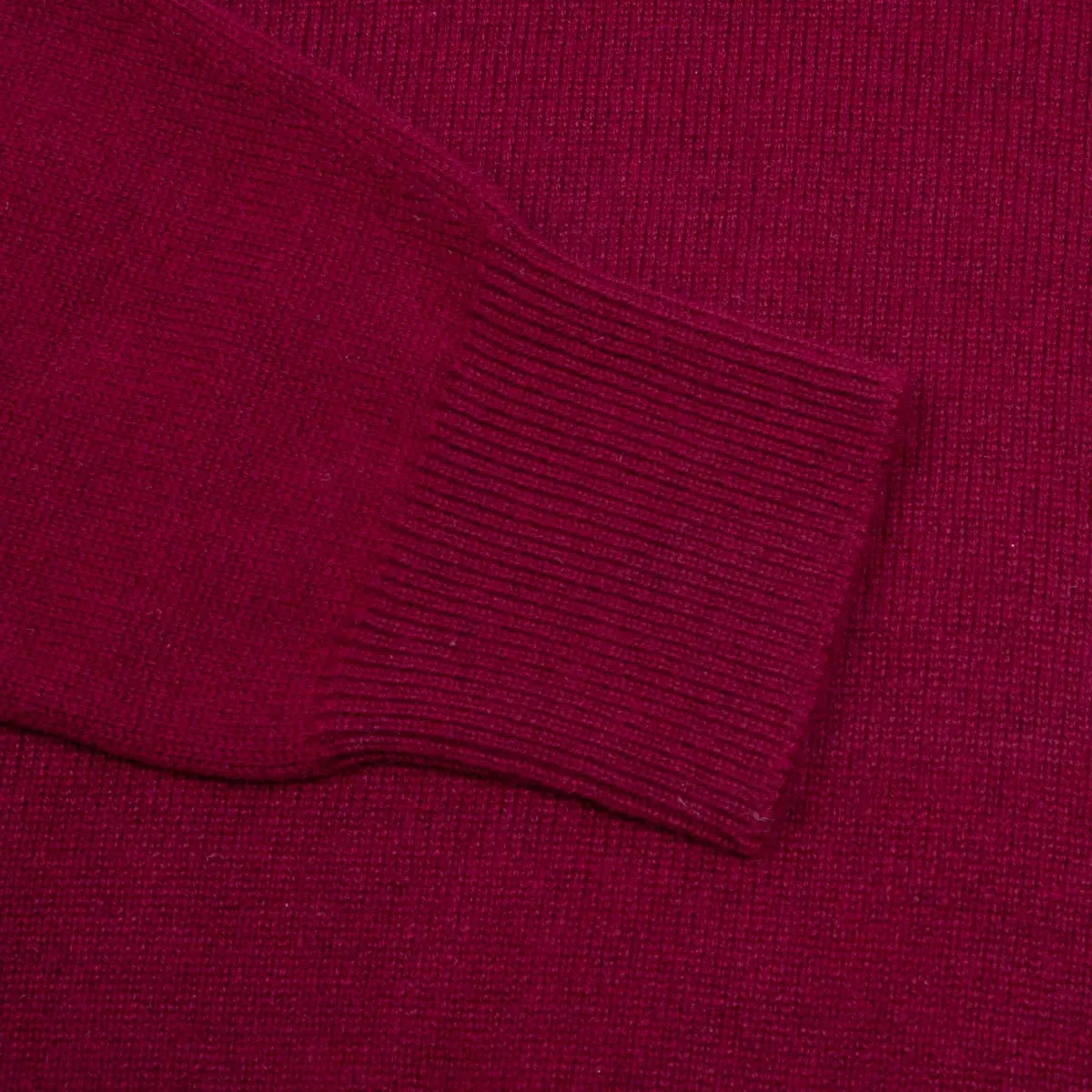 Claret Red Tobermorey 4ply V-Neck Cashmere Sweater Robert Old