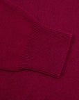 Claret Red Tobermorey 4ply V-Neck Cashmere Sweater Robert Old