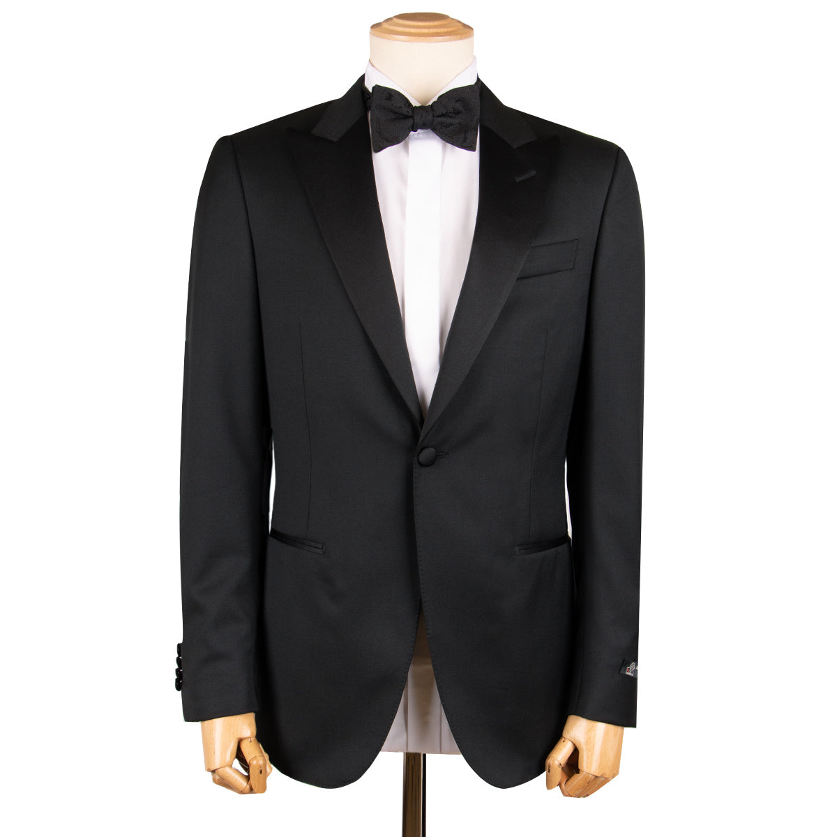 Black Italian Slim Pure Wool Tuxedo Suit SUITS Robert Old