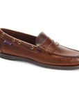 Brown Gum Sloop Waxed Leather Loafer SHOES Sebago