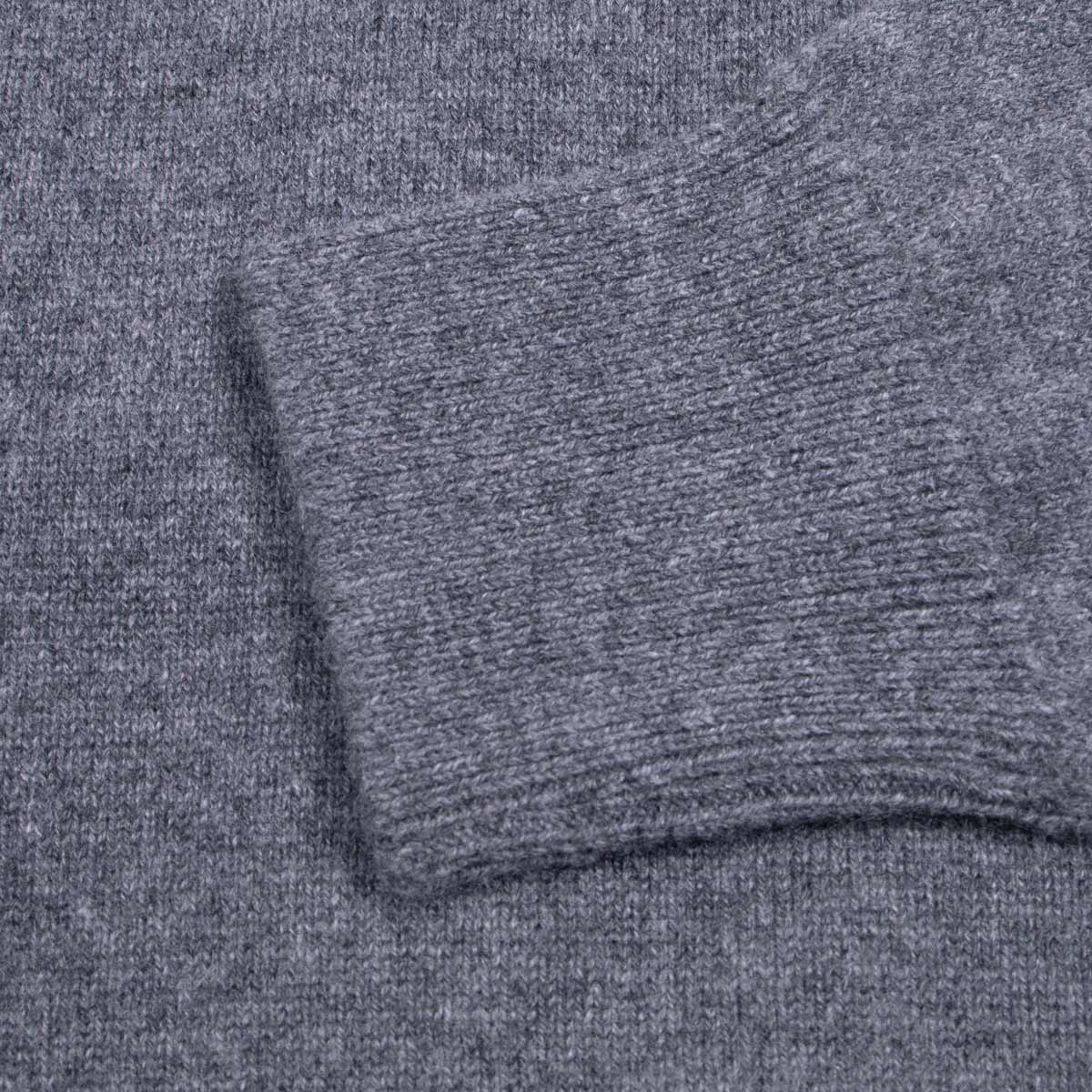 Smog Grey Balvenie 3 Button 4ply Cashmere Polo Sweater Robert Old