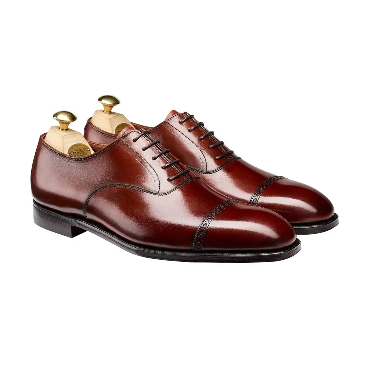 Belgrave Hand Grade Oxford Shoes  Crockett & Jones Chestnut UK 6 