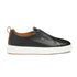 Black Tumbled Leather Slip-On Sneaker SHOES Santoni