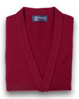 Claret Red Mallaig 4ply Cashmere Cardigan CASHMERE Robert Old Claret 44UK