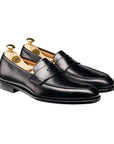 Crawford Black Hand Grade Penny Loafers  Crockett & Jones   