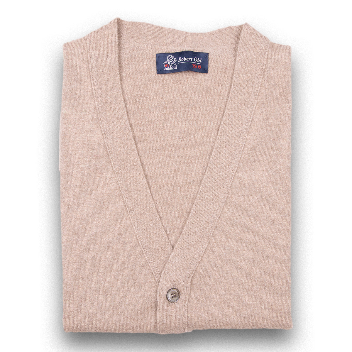 The Beaulieu Cashmere Sleeveless Cardigan - Dark Natural  Robert Old Dark Natural UK 36" 