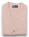 The Beaulieu Cashmere Sleeveless Cardigan - Dark Natural  Robert Old Dark Natural UK 36" 