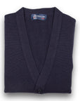 Dark Navy Mallaig 4ply Cashmere Cardigan CASHMERE Robert Old Dark Navy 48UK