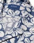 Blue Floral Linen Resort Shirt  Eton   