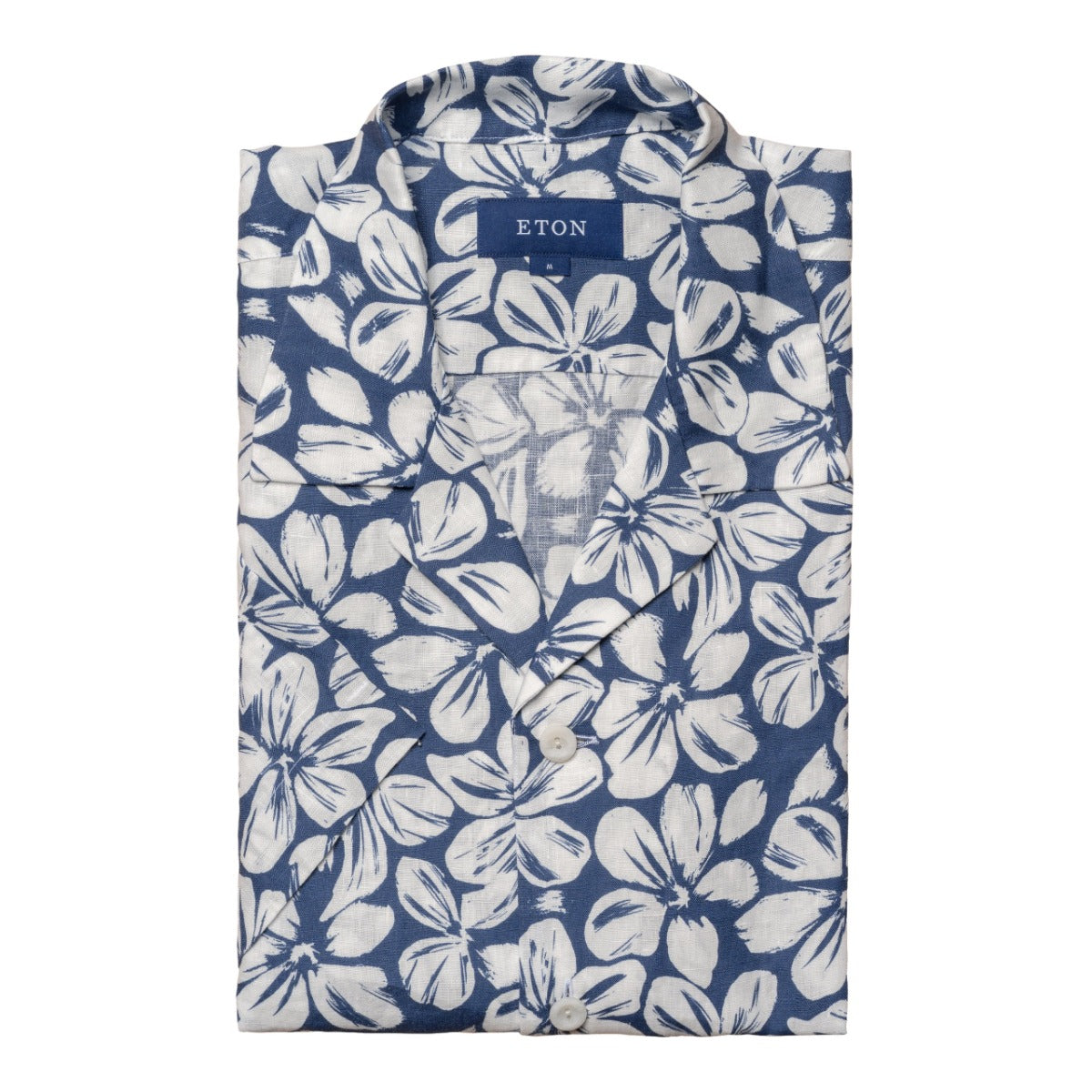 Blue Floral Linen Resort Shirt  Eton   