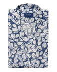 Blue Floral Linen Resort Shirt  Eton   