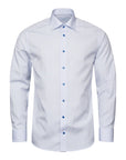 Blue Micro Print Signature Poplin Slim Fit Shirt  Eton   