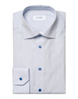 Blue Micro Print Signature Poplin Slim Fit Shirt  Eton   