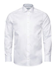 White Micro Print Signature Twill Shirt  Eton   