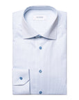 Light Blue Micro Check Signature Twill Shirt  Eton   