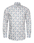 Light Blue Floral Twill Slim Fit Shirt  Eton   