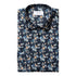 Navy Blue Floral Print Contemporary Fit Twill Shirt L/S SHIRTS Eton