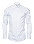 Light Blue Striped Contrast Collar Signature Twill Shirt  Eton   