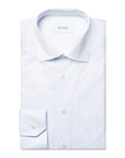 Light Blue Striped Contrast Collar Signature Twill Shirt  Eton   