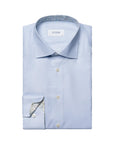 Light Blue Paisley Trim Contemporary Fit Shirt  Eton   