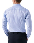 Blue Textured Twill Slim Fit Shirt  Eton   