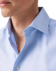 Blue Textured Twill Slim Fit Shirt  Eton   