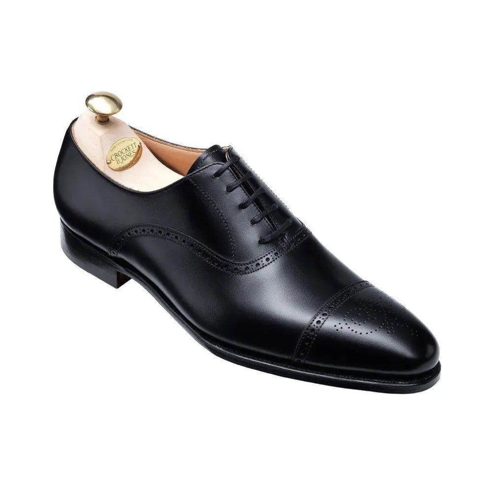 Malton Semi Brogue Shoes  Crockett & Jones Black UK 6 