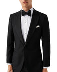 White Plissé Black Tie Classic Fit Shirt Evening Eton   