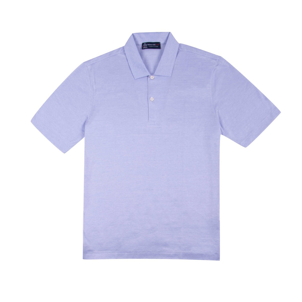 Light Blue 100% Cotton Fine-Stripe Polo  Gran Sasso   