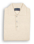 Linen Oban 3 button 2ply Cashmere Polo Sweater CASHMERE Robert Old