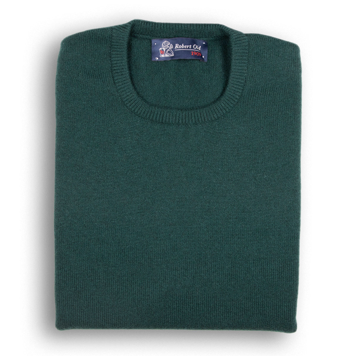 Holly Green Tiree 4ply Crew Neck Cashmere Sweater  Robert Old UK 36"  
