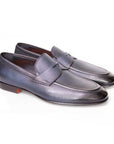 Navy Blue Penny Loafer Loafer Santoni   