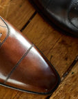 Hallam Brown Dark Calf Oxford Shoes - E Fitting  Crockett & Jones   