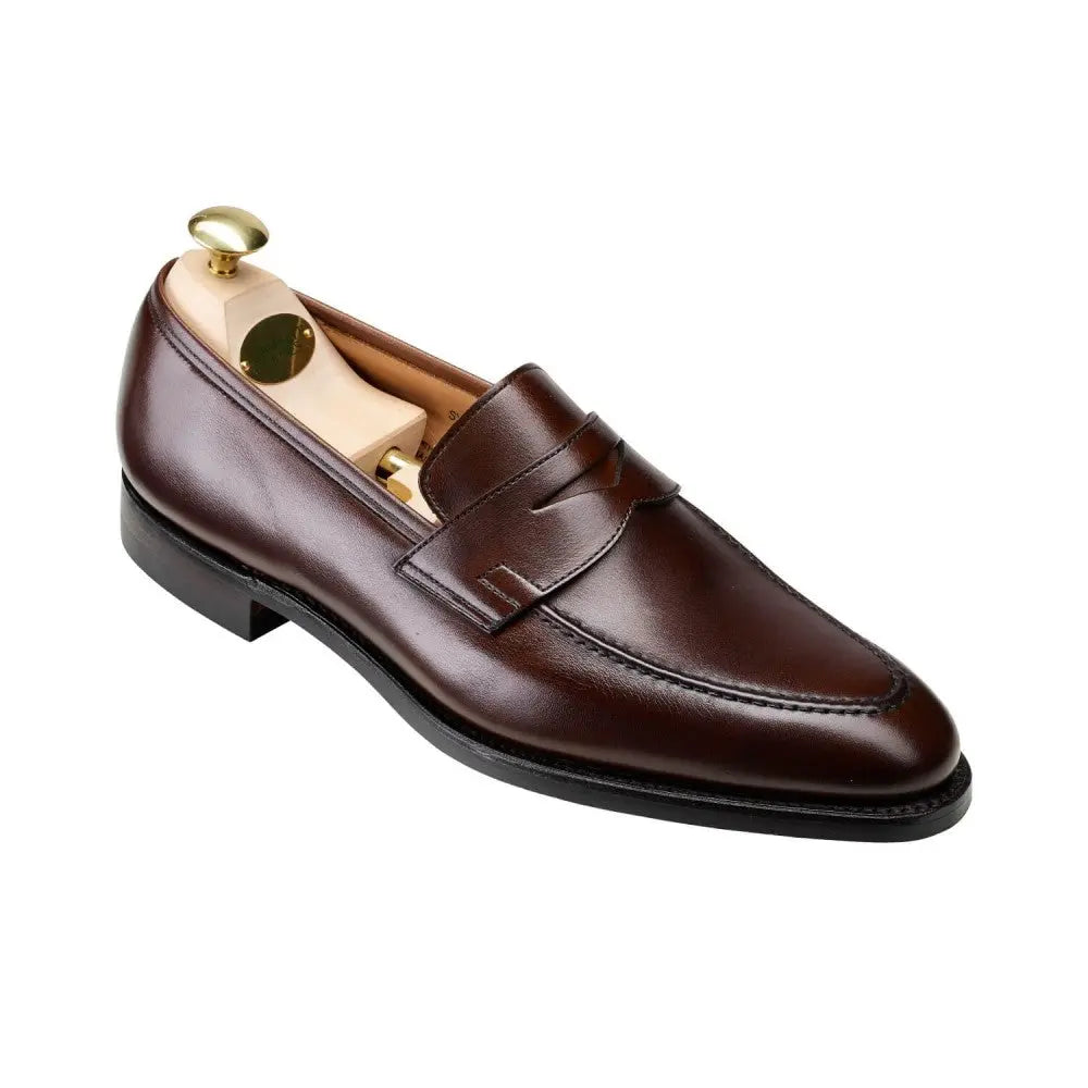 Sydney Leather Loafers - Single Leather Sole SHOES Crockett &amp; Jones Dark Brown UK 6