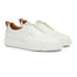 White Tumbled Leather Slip-on Sneaker SHOES Santoni