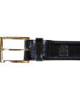 Navy 'Allen' Bridle Hide Leather Belt  Robert Old   