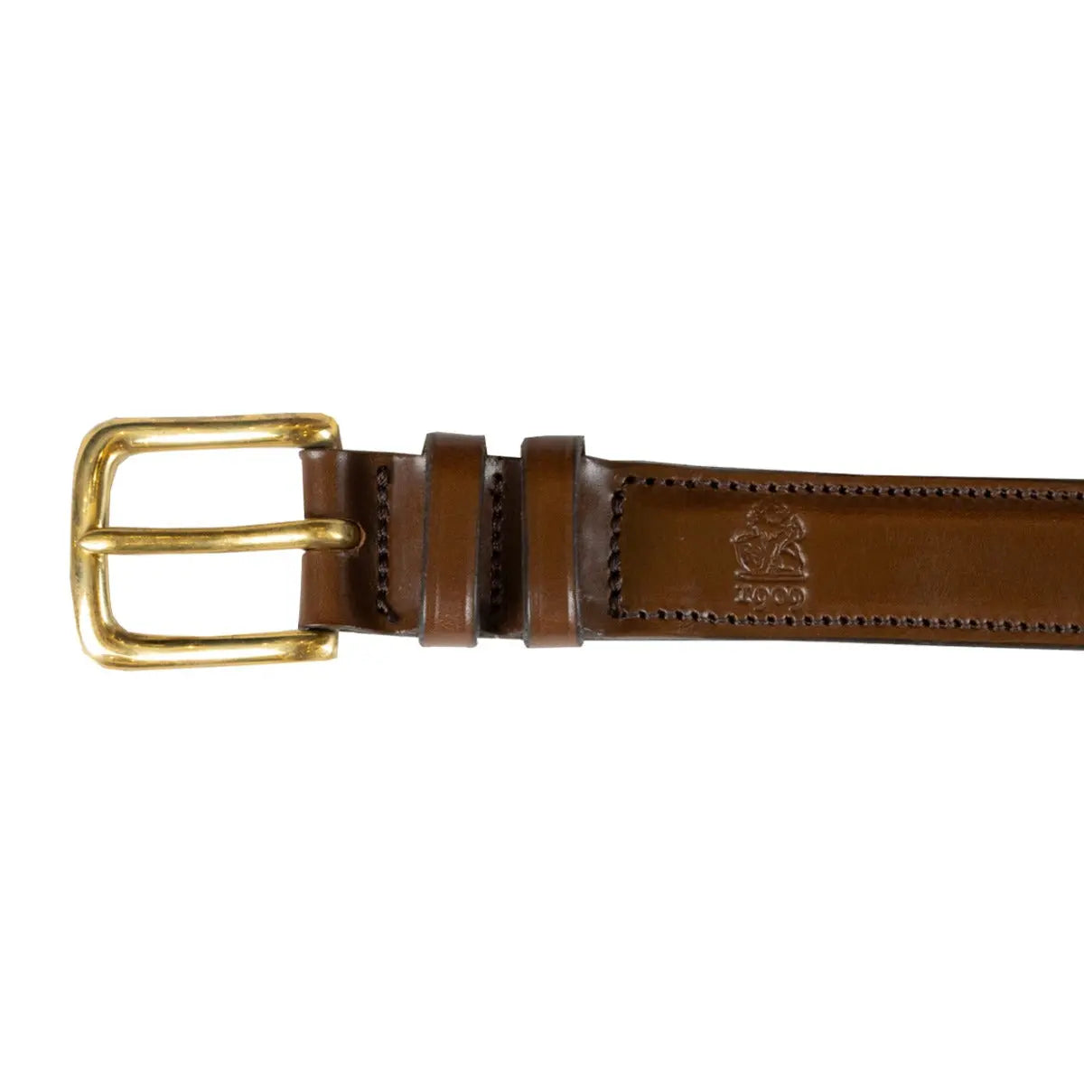 Brown 'Crane' Bridle Hide Leather Belt  Robert Old   