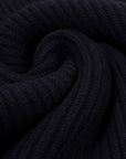 Dark Navy Torridon 8Ply Cashmere Shawl Collar Pullover  Robert Old   