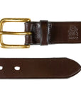 Dark Brown ‘Stour’ Bridle Hide Leather Belt BELTS/BRACES Robert Old