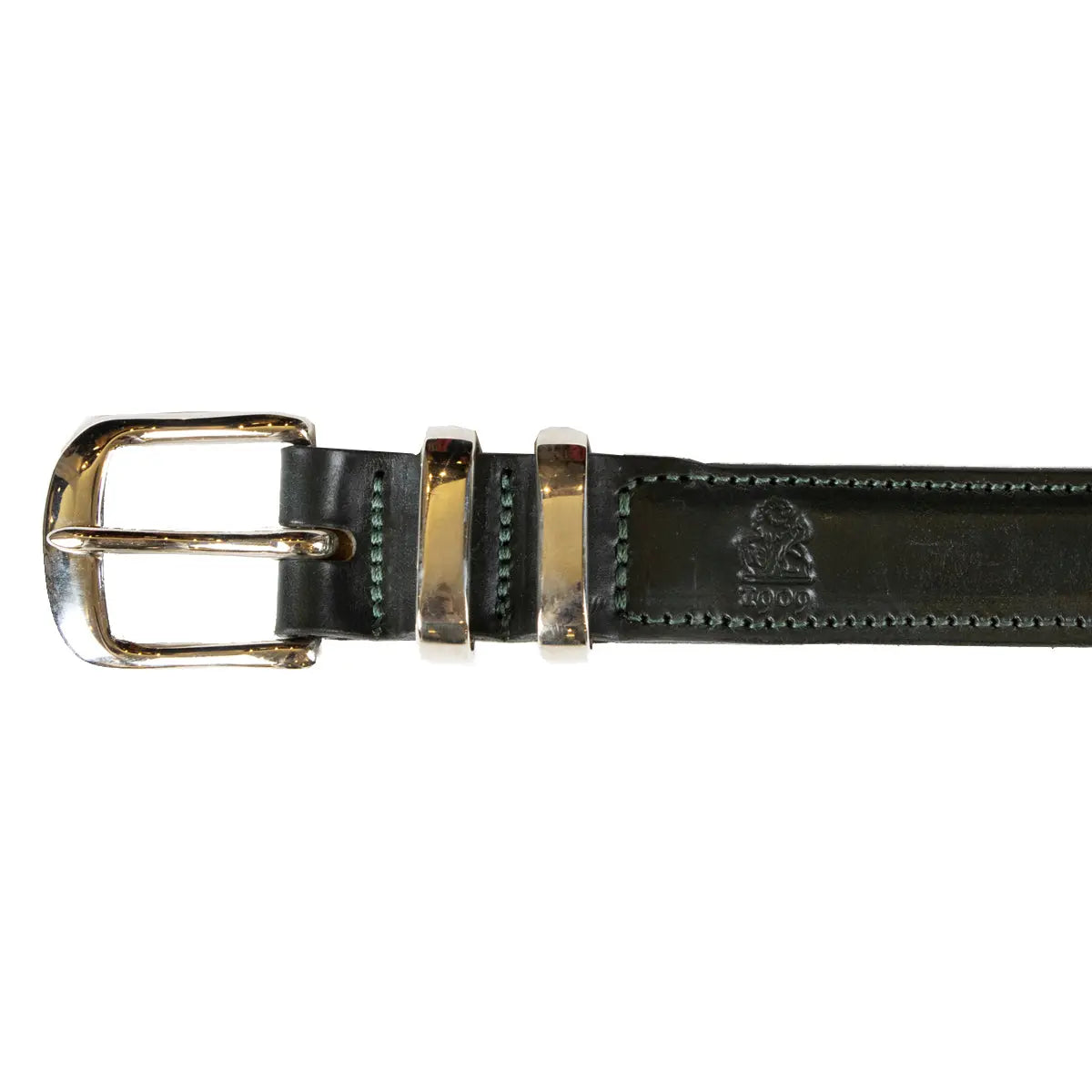 Green 'Tamar' Bridle Hide Leather Belt  Robert Old   