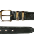 Green 'Tamar' Bridle Hide Leather Belt  Robert Old   