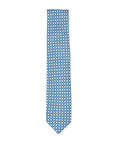 Blue & White Oval 100% Silk Tie  Robert Old   