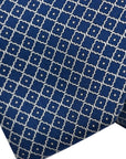 Blue Square Motif 100% Silk Tie  Robert Old   