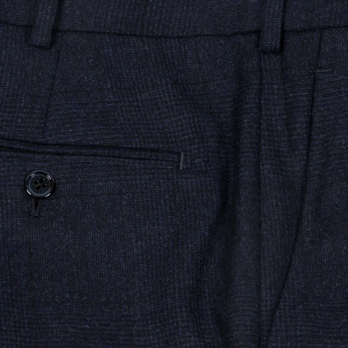 Navy Check Italian Wool &amp; Cashmere Suit  Belvest   