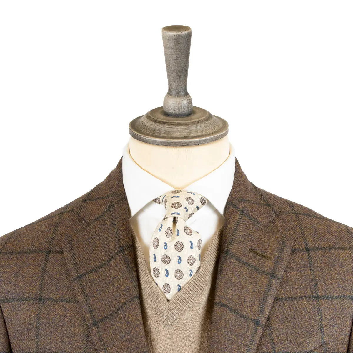 Brown Check Loro Piana 100% Wool Jacket  Robert Old   