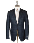 Navy Overcheck Wool & Cashmere Jacket  Robert Old   