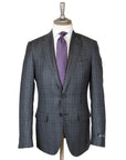 Grey and Purple Check Virgin Wool Suit  Robert Old   