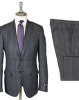 Grey and Purple Check Virgin Wool Suit  Robert Old   